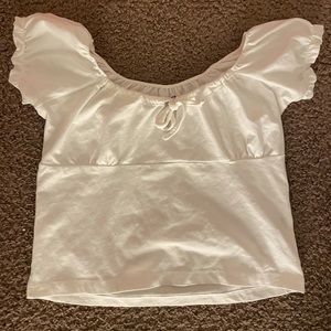 Brandy Melville/John Galt Lolita coquette white crop top girls